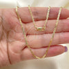 Oro Laminado Basic Necklace, Gold Filled Style Mariner Design, Polished, Golden Finish, 04.99.0014.18