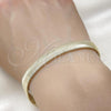 Oro Laminado Basic Bracelet, Gold Filled Style Rat Tail Design, Polished, Golden Finish, 03.213.0318.09