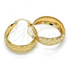 Oro Laminado Medium Hoop, Gold Filled Style Polished, Golden Finish, 02.106.0004.30