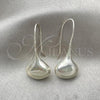Sterling Silver Dangle Earring, Teardrop Design, Polished, Silver Finish, 02.397.0008