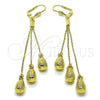 Oro Laminado Long Earring, Gold Filled Style Golden Finish, 5.066.002