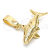 Oro Laminado Fancy Pendant, Gold Filled Style Fish Design, Polished, Golden Finish, 5.180.039