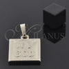 Oro Laminado Religious Pendant, Gold Filled Style Diamond Cutting Finish, Golden Finish, 05.163.0044