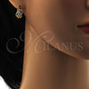 Oro Laminado Small Hoop, Gold Filled Style with White Cubic Zirconia, Polished, Golden Finish, 02.237.0012.15