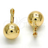 Oro Laminado Leverback Earring, Gold Filled Style Polished, Golden Finish, 02.122.0105