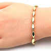 Oro Laminado Fancy Bracelet, Gold Filled Style Polished, Golden Finish, 03.210.0063.07