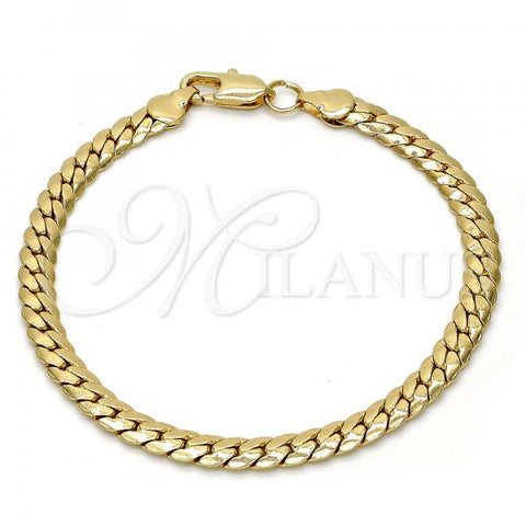 Gold Tone Basic Bracelet, Polished, Golden Finish, 04.242.0022.08GT
