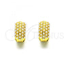 Oro Laminado Stud Earring, Gold Filled Style with Ivory Pearl, Polished, Golden Finish, 02.379.0050.12
