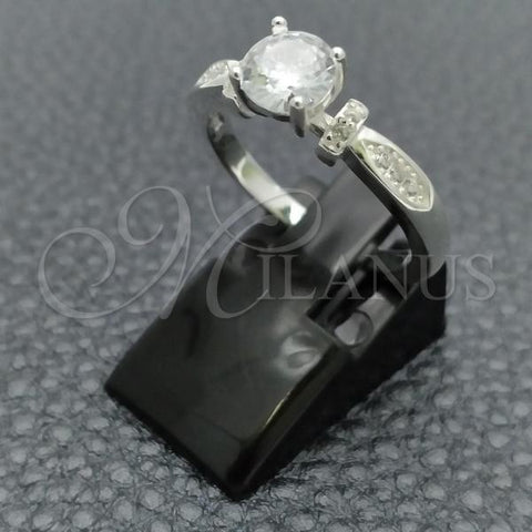 Sterling Silver Wedding Ring, with White Cubic Zirconia, Polished, Silver Finish, 01.398.0022.06