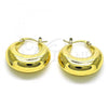 Oro Laminado Medium Hoop, Gold Filled Style Hollow Design, Polished, Golden Finish, 02.163.0158.25