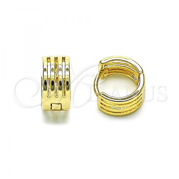 Oro Laminado Huggie Hoop, Gold Filled Style Polished, Golden Finish, 02.213.0475.12