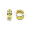 Oro Laminado Huggie Hoop, Gold Filled Style Polished, Golden Finish, 02.213.0475.12