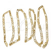 Gold Tone Basic Necklace, Figaro Design, Polished, Golden Finish, 04.242.0015.28GT