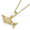 Oro Laminado Fancy Pendant, Gold Filled Style Fish Design, Polished, Golden Finish, 5.180.039