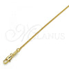 Oro Laminado Basic Necklace, Gold Filled Style Curb Design, Polished, Golden Finish, 5.223.033.30