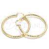 Oro Laminado Large Hoop, Gold Filled Style Hollow Design, Polished, Golden Finish, 02.170.0262.50