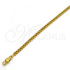 Oro Laminado Basic Necklace, Gold Filled Style Box Design, Polished, Golden Finish, 04.317.0005.18