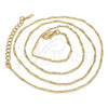 Oro Laminado Basic Necklace, Gold Filled Style Singapore Design, Polished, Golden Finish, 04.65.0184.18