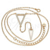 Sterling Silver Fancy Necklace, with White Micro Pave, Polished, Rose Gold Finish, 04.286.0005.1.16
