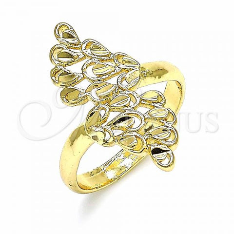 Oro Laminado Elegant Ring, Gold Filled Style Polished, Golden Finish, 01.233.0005.07 (Size 7)