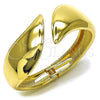 Oro Laminado Individual Bangle, Gold Filled Style Leaf Design, Polished, Golden Finish, 07.422.0003.05