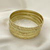 Gold Plated Dozen Bangle, Diamond Cutting Finish, Golden Finish, 03.08.0142.05