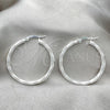 Sterling Silver Medium Hoop, Diamond Cutting Finish, Silver Finish, 02.389.0176.30