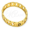 Gold Tone Individual Bangle, Polished, Golden Finish, 07.252.0025.05.GT (12 MM Thickness, Size 5 - 2.50 Diameter)