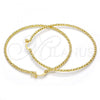Oro Laminado Large Hoop, Gold Filled Style Diamond Cutting Finish, Golden Finish, 02.168.0038.60