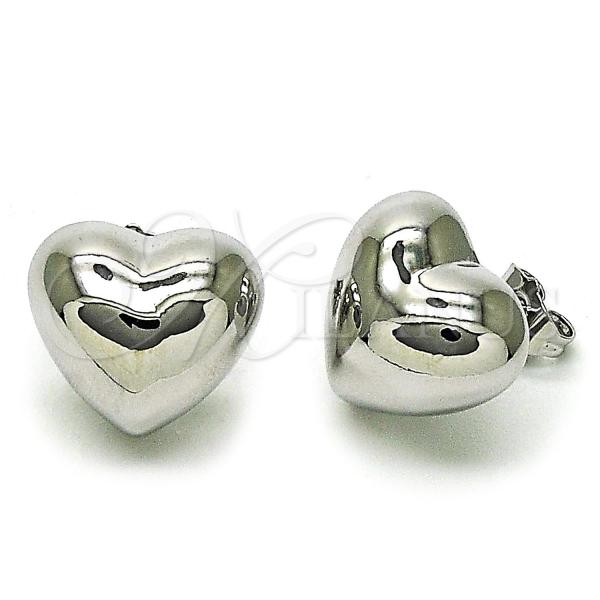 Rhodium Plated Stud Earring, Chunky Design, Polished, Rhodium Finish, 02.385.0048.1