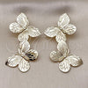 Oro Laminado Stud Earring, Gold Filled Style Butterfly Design, Polished, Golden Finish, 02.428.0022