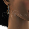 Stainless Steel Medium Hoop, with White Crystal, Polished, Golden Finish, 02.255.0001.1.40