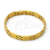 Stainless Steel Solid Bracelet, Matte Finish, Golden Finish, 03.63.1417.08