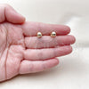 Oro Laminado Stud Earring, Gold Filled Style Ball Design, Polished, Golden Finish, 5.128.011.1
