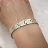 Stainless Steel Solid Bracelet, Polished, Two Tone, 03.114.0312.08