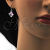 Rhodium Plated Dangle Earring, with Crystal Swarovski Crystals, Polished, Rhodium Finish, 02.239.0002.6