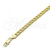 Oro Laminado Basic Bracelet, Gold Filled Style Curb Design, Polished, Golden Finish, 04.213.0164.07