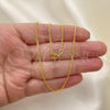 Oro Laminado Basic Necklace, Gold Filled Style Singapore Design, Golden Finish, 04.09.0174.20