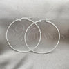 Sterling Silver Medium Hoop, Hollow Design, Polished, Silver Finish, 02.389.0187.40