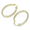 Oro Laminado Medium Hoop, Gold Filled Style Diamond Cutting Finish, Golden Finish, 02.213.0240.25