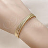 Oro Laminado Individual Bangle, Gold Filled Style Diamond Cutting Finish, Golden Finish, 07.428.0005