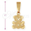 Oro Laminado Fancy Pendant, Gold Filled Style Bird Design, Polished, Golden Finish, 5.183.008
