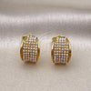 Oro Laminado Stud Earring, Gold Filled Style with Ivory Pearl, Polished, Golden Finish, 02.379.0078