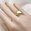 Oro Laminado Elegant Ring, Gold Filled Style Ball Design, Polished, Golden Finish, 01.341.0148