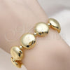 Oro Laminado Fancy Bracelet, Gold Filled Style Ball Design, Polished, Golden Finish, 03.341.2289.07