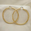 Oro Laminado Extra Large Hoop, Gold Filled Style Hollow Design, Polished, Golden Finish, 02.170.0314.80