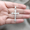 Sterling Silver Religious Pendant, Crucifix Design, Polished, Silver Finish, 05.395.0005
