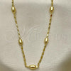 Oro Laminado Fancy Necklace, Gold Filled Style Polished, Golden Finish, 04.213.0227.24