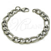 Stainless Steel Basic Bracelet, Figaro Design, Polished,, 03.278.0008.08