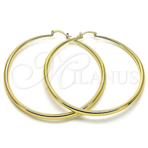 Oro Laminado Extra Large Hoop, Gold Filled Style Hollow Design, Polished, Golden Finish, 02.63.2762.80